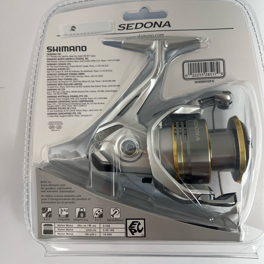 Shimano SEDONA Spinning Reel SE4000XG Fishing Gear 6.2:1 Hagane 3+1 Bearings - Picture 8 of 12